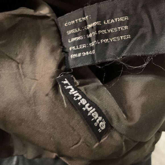 Claiborne Mens Black Button Down Leather Lamb skin Jacket Y2K Sz XXL Thinsulate - Picture 6 of 10